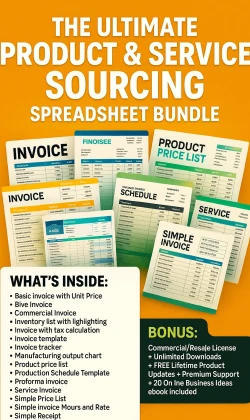 The Ultimate Product & Service Sourcing Spreadsheet Bundle