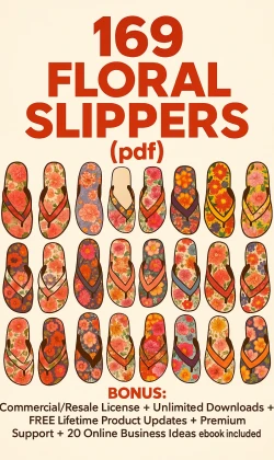 169 Floral Slippers (PDF)