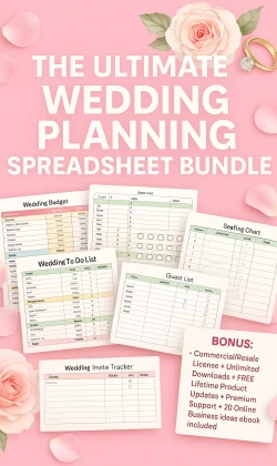 The Ultimate Wedding Planning Spreadsheet Bundle