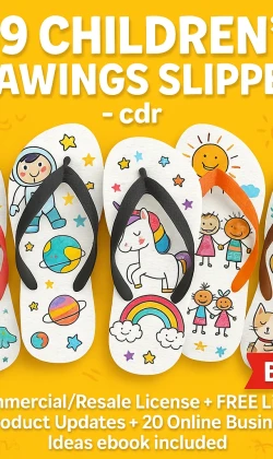 139 Children’s Drawings Slippers – CDR