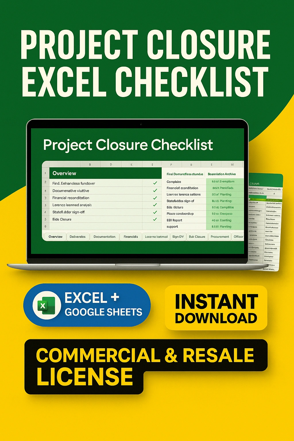 Project Closure Excel Checklist
