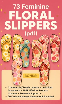 73 Feminine Floral Slippers (PDF)