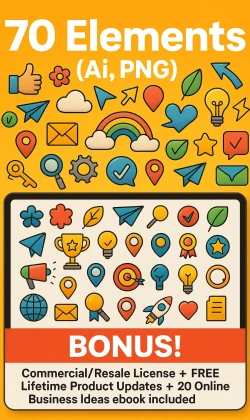70 Elements (Ai_PNG)