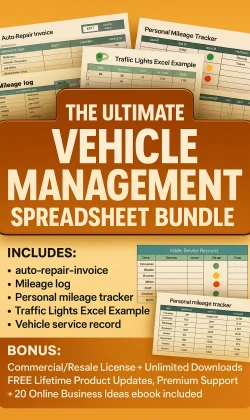 The Ultimate Vehicle Management Spreadsheet Bundle