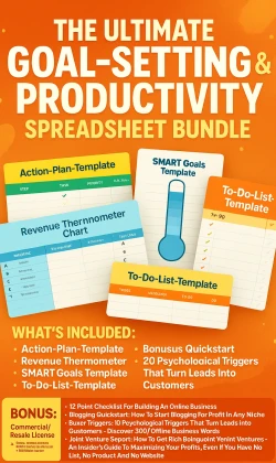 The Ultimate Goal-Setting & Productivity Spreadsheet Bundle