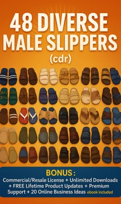 48 Diverse Male Slippers (CDR)