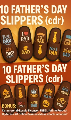 10 Father’s Day Slippers (CDR)