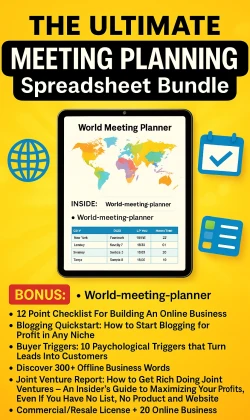 The Ultimate Meeting Planning Spreadsheet Bundle