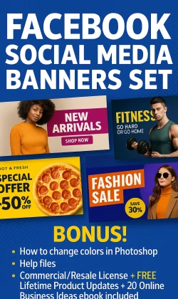 Facebook Social Media Banners Set
