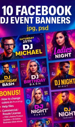 10 Facebook DJ Event Banners