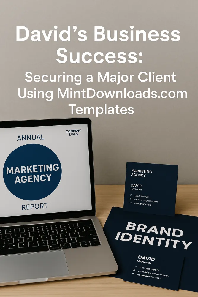 David’s Business Success: Securing a Major Client Using MintDownloads.com Templates