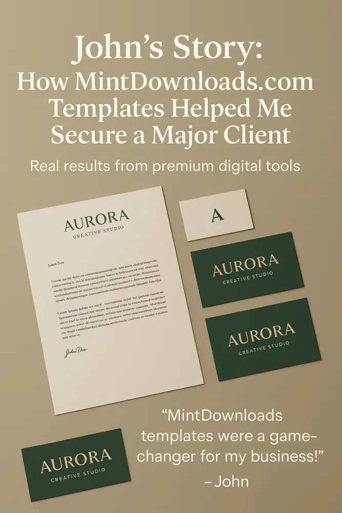 John’s Story: How MintDownloads.com Templates Helped Me Secure a Major Client