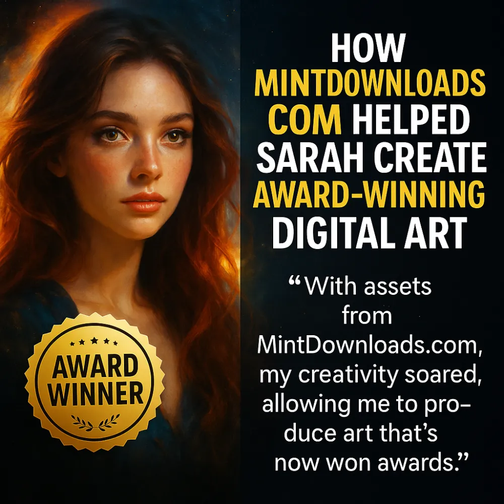 How MintDownloads.com Helped Sarah Create Award-Winning Digital Art