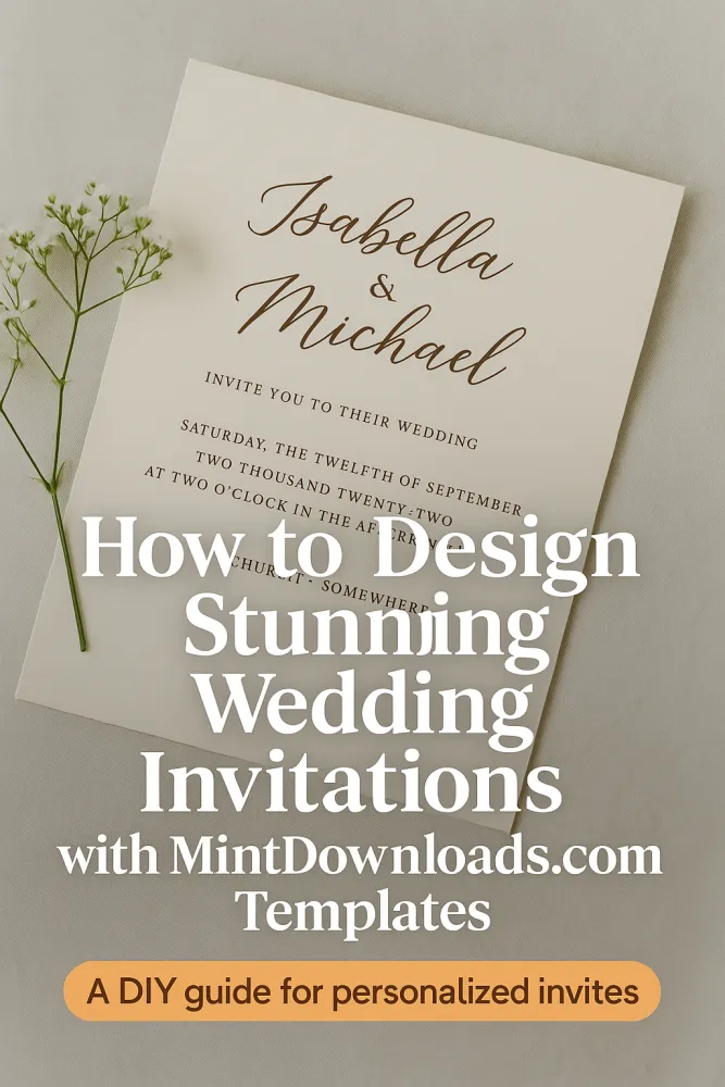 How to Design Stunning Wedding Invitations with MintDownloads.com Templates