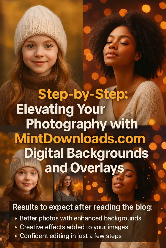 Step-by-Step: Elevating Your Photography with MintDownloads.com Digital Backgrounds and Overlays