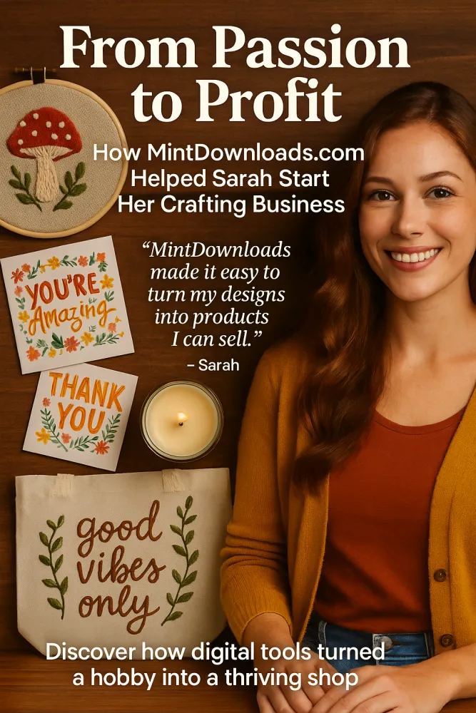 From Passion to Profit: How MintDownloads.com Helped Sarah Start Her Crafting Business