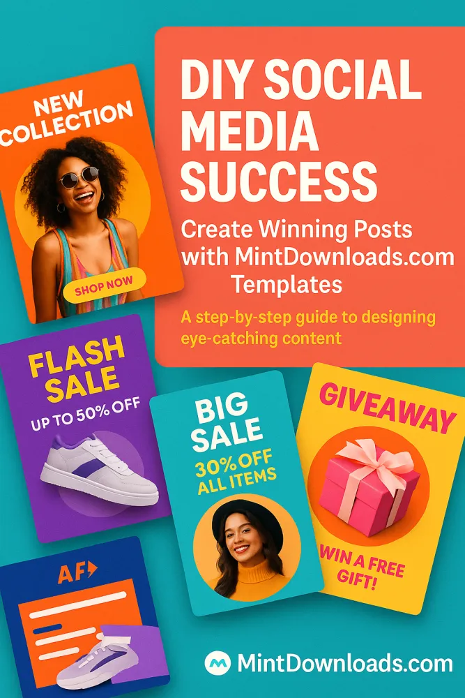 DIY Social Media Success: Create Winning Posts with MintDownloads.com Templates